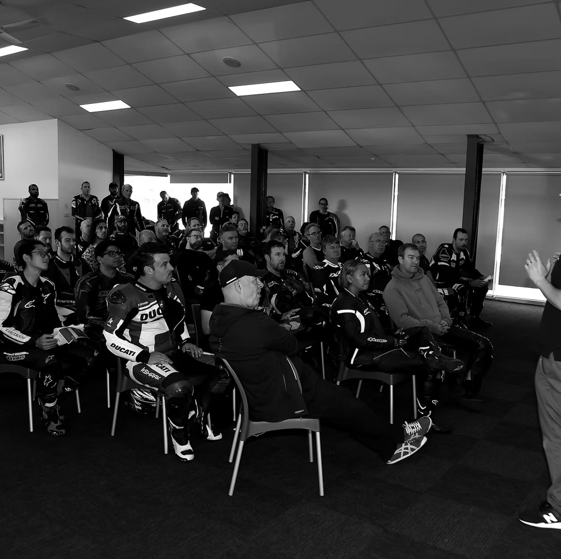 California Superbike School Australia classroom briefing